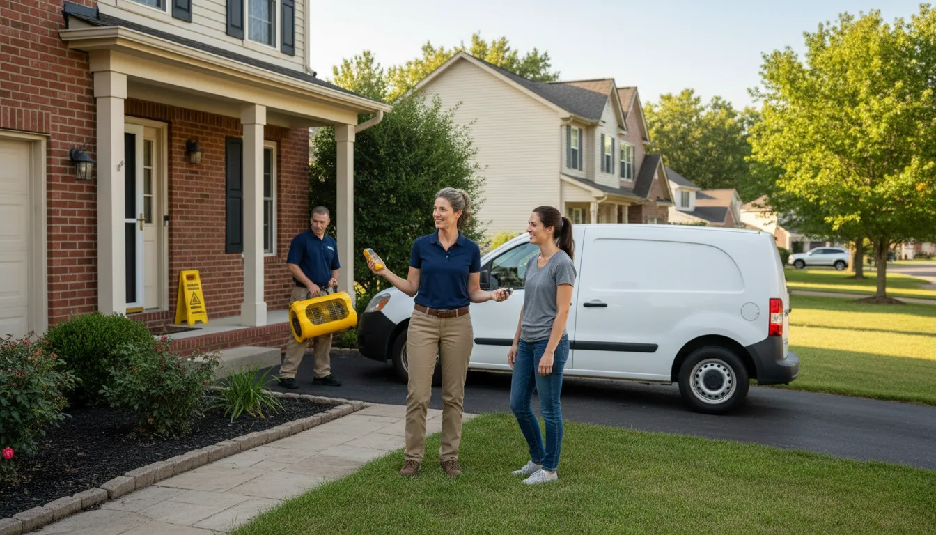 Residential water damage restoration in Aurora, IL